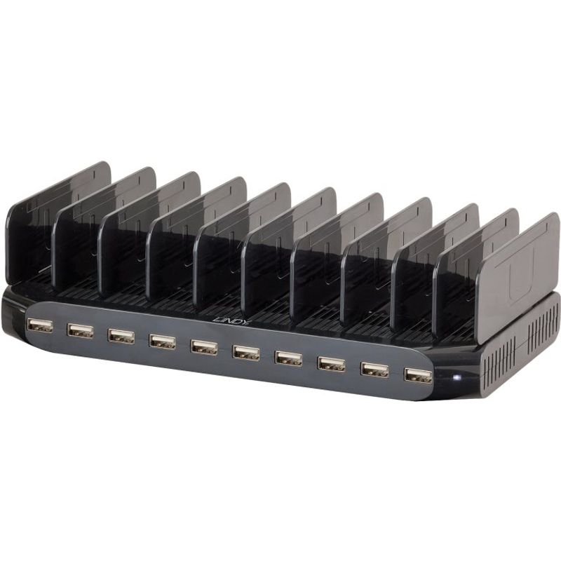 Lindy Netzteil 2,4 A 10 Ausgabeanschlussstellen USB nur Strom 73309