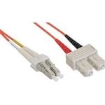 InLine® LWL Duplex Kabel, LC/SC 50/125µm, 5m (88645)