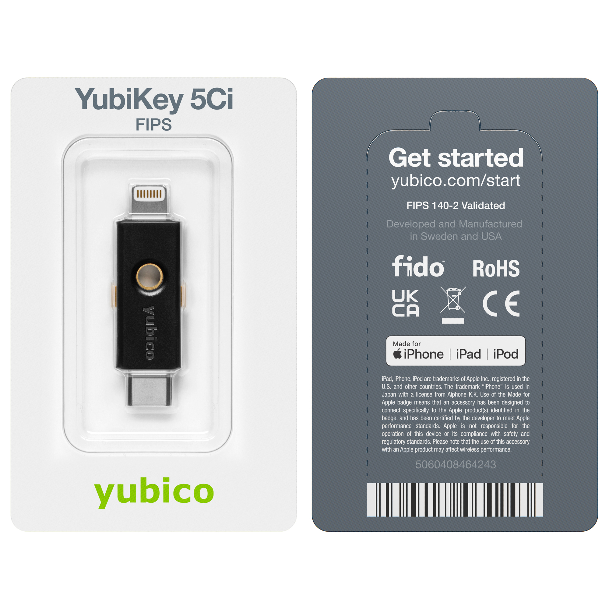 Yubico YubiKey 5Ci FIPS Schwarz