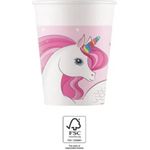 Procos Einhorn Regenbogenfarbe Pappbecher (93759)