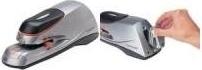 Rapid Elektrisches Heftgerät Optima 20E, weiß/grau/blau Heftleistung: 20 Blatt, Einlegetiefe: 42 mm, aus ABS/Metall, - 1 Stück (2102351) (geöffnet)