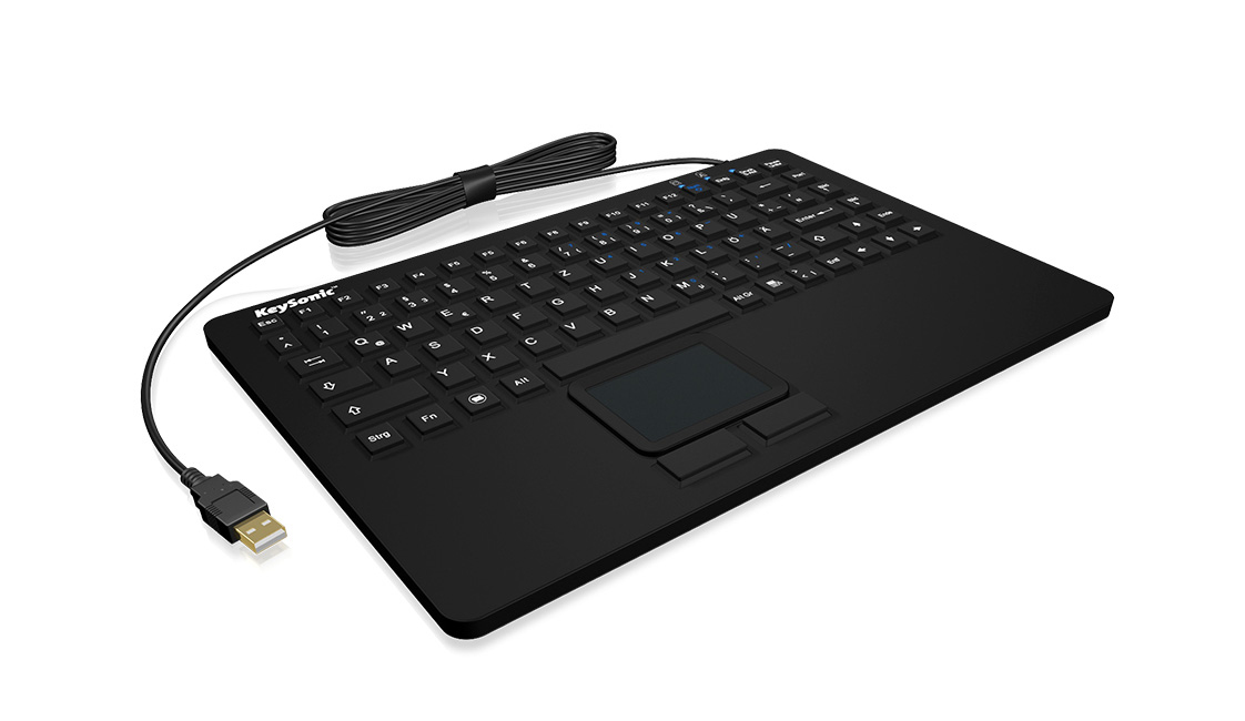 KeySonic KSK-5230IN Tastatur Touchpad IP68 Schweizer Layout Schwarz