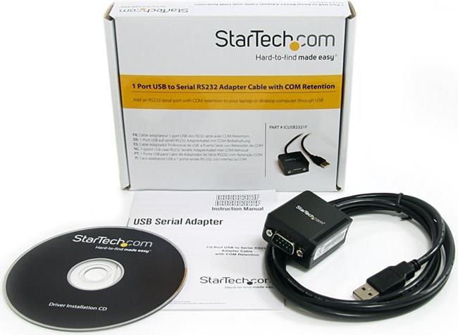 StarTech ICUSB2321F USB zu RS232 Serieller Adapter 1,8 m Schwarz
