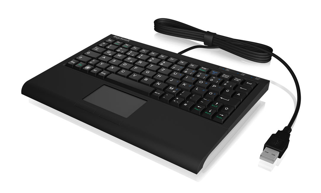 KeySonic ACK-3410 Mini-Tastatur mit Touchpad USB US Schwarz