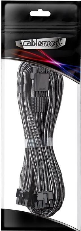 CableMod RT-Series Pro ModMesh 12VHPWR auf 3x PCI-e Kabel für ASUS/Seasonic - 60cm, carbon (CM-PRTS-16P3-N60KC-5PK-R)