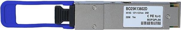 Kompatibler Juniper 740-056707 BlueOptics BO25K13602D QSFP Transceiver, LC-Duplex, 40GBASE-LR4L, Singlemode Fiber, 4xWDM, 2KM, 0°C/+70°C, DDM (740-056707-BO)