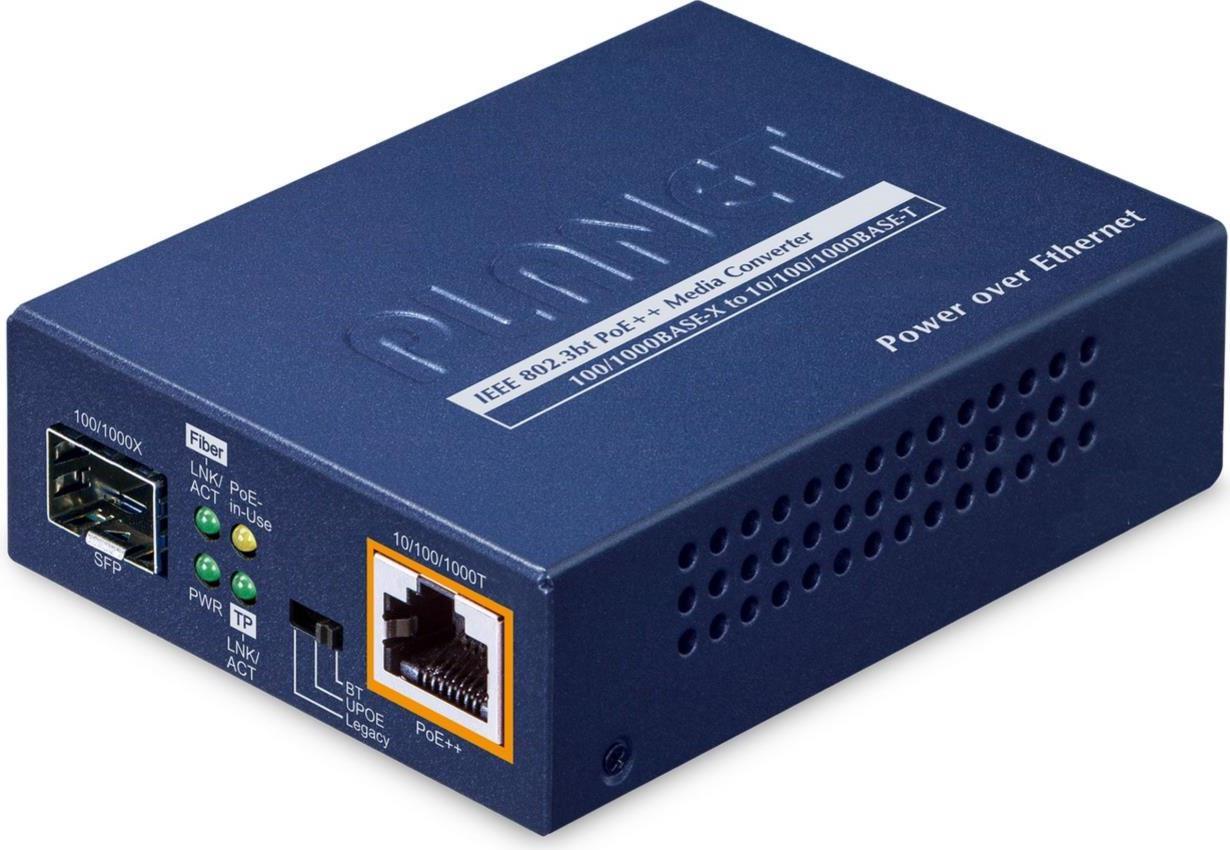 PLANET 1-Port 100/1000X SFP to Netzwerk Medienkonverter Blau (GUP-805A-60W)