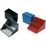 helit Klein-Karteikasten A5 quer, lichtgrau, unbestückt aus Polystyrol, für ca. 500 Karten (H6214582)