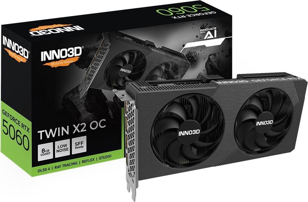 Inno3D Karta graf. INNO3D RTX 5060 Twin X2 OC 8GB (N50602-08D7X-195071N)