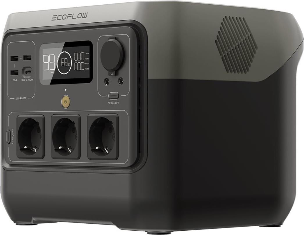 EcoFlow RIVER 2 Pro Tragbare Powerstation 768 Wh 800 W LiFePO4 Schwarz/Grau