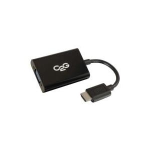 C2G HDMI to VGA and Stereo Audio Adapter Converter Dongle (80501)