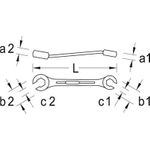 GEDORE Doppelringschlüssel offen UD-Profil 14x17 mm (6057510)