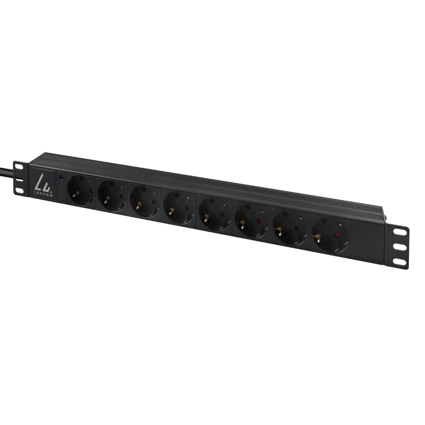 Lanview LVR-3MIEC-LIC-SCH8 PDU 1U 8x Typ F IEC 60309 16A 230V Schwarz