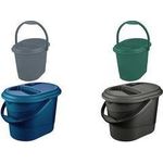 keeeper Bio-Abfalleimer "elsa", mit Deckel, oval, graphite Farbe: eco-graphite, 13 Liter, Material: PP/Regranulat, - 1 Stück (1180483300000)