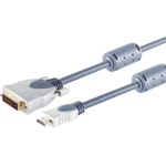 S/CONN maximum connectivity Home-Cinema HDMI Stecker auf DV-D-Stecker (24+1), Ferrits, verchromte Metall-Stecker, 2x Ferrit, vergoldete Kontakte, --1,3b, 2,0m (77482-MHQ)