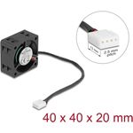 Delock Axiallüfter 24 V DC 40 x 40 20 mm schwarz (67299)