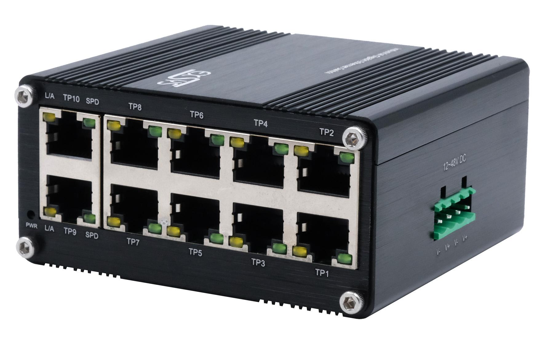 Exsys EX-62025 10-Port Industrial Gigabit Ethernet Switch