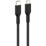 Belkin USB-C auf Micro-USB 2.0 Kabel CAB026HQ1MBK – 1?m – geflochten – PCR – 15?W – Schwarz (CAB026HQ1MBK)