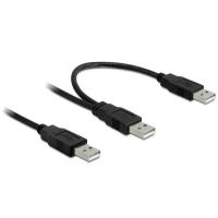 Delock Kabel USB 2.0-A Stecker > 2 x USB 2.0-A Stecker 0,7 m (82769)