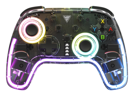 DragonShock Orion Glow Kabelloser Bluetooth Gamepad mit RGB-Beleuchtung für Nintendo Switch Schwarz