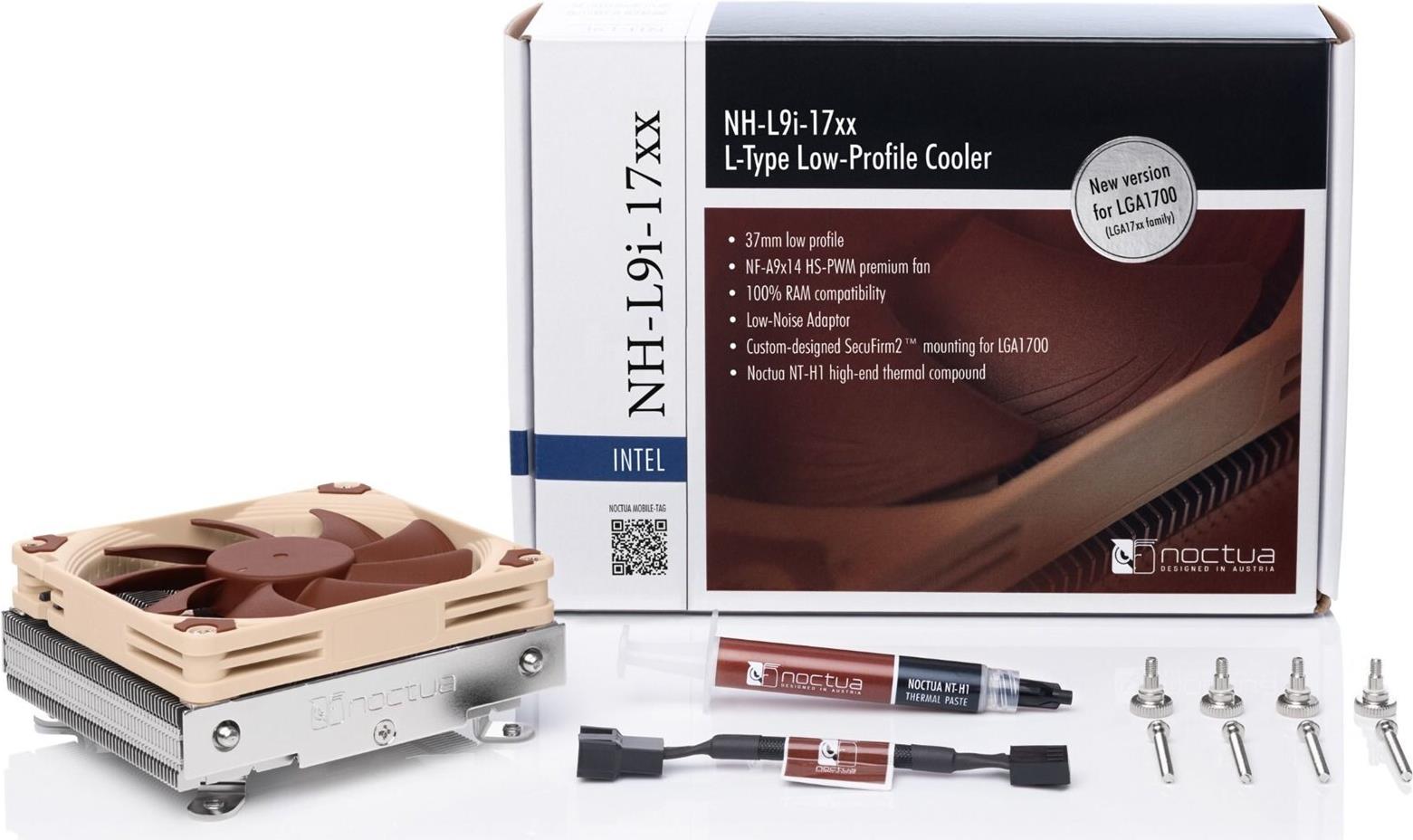 Noctua NH-L9i Prozessor-Luftkühler 9,2 cm Beige, Braun