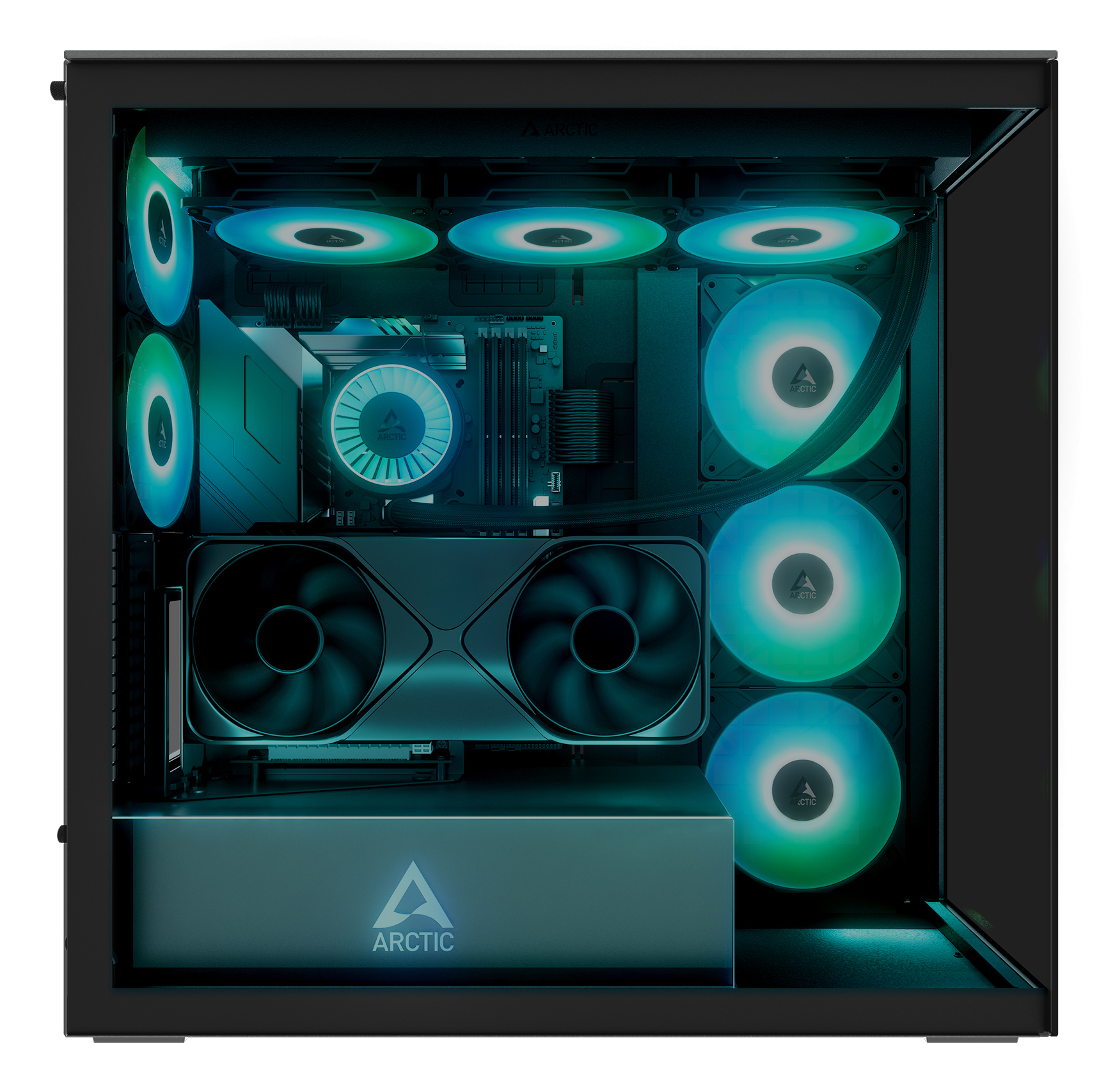 Arctic Xtender VG E-ATX Midi Tower Systemgehäuse Schwarz