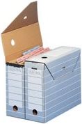 ELBA tric Archiv-Schachtel für A3, grau-weiß aus stabiler Wellpappe, Maße: (B)450 x (T)340 x (H)88 mm (83325)