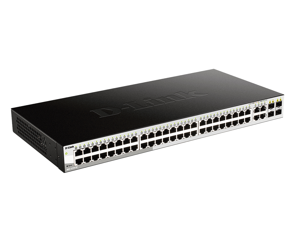 D-Link DGS-1210-52/E 52-Port Layer 2 Smart Managed Gigabit Switch Schwarz