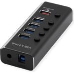 ROLINE USB3.2 Gen1 Hub, 5x, 4x A + 1x QC Ports einzeln schaltbar (14.02.5058)