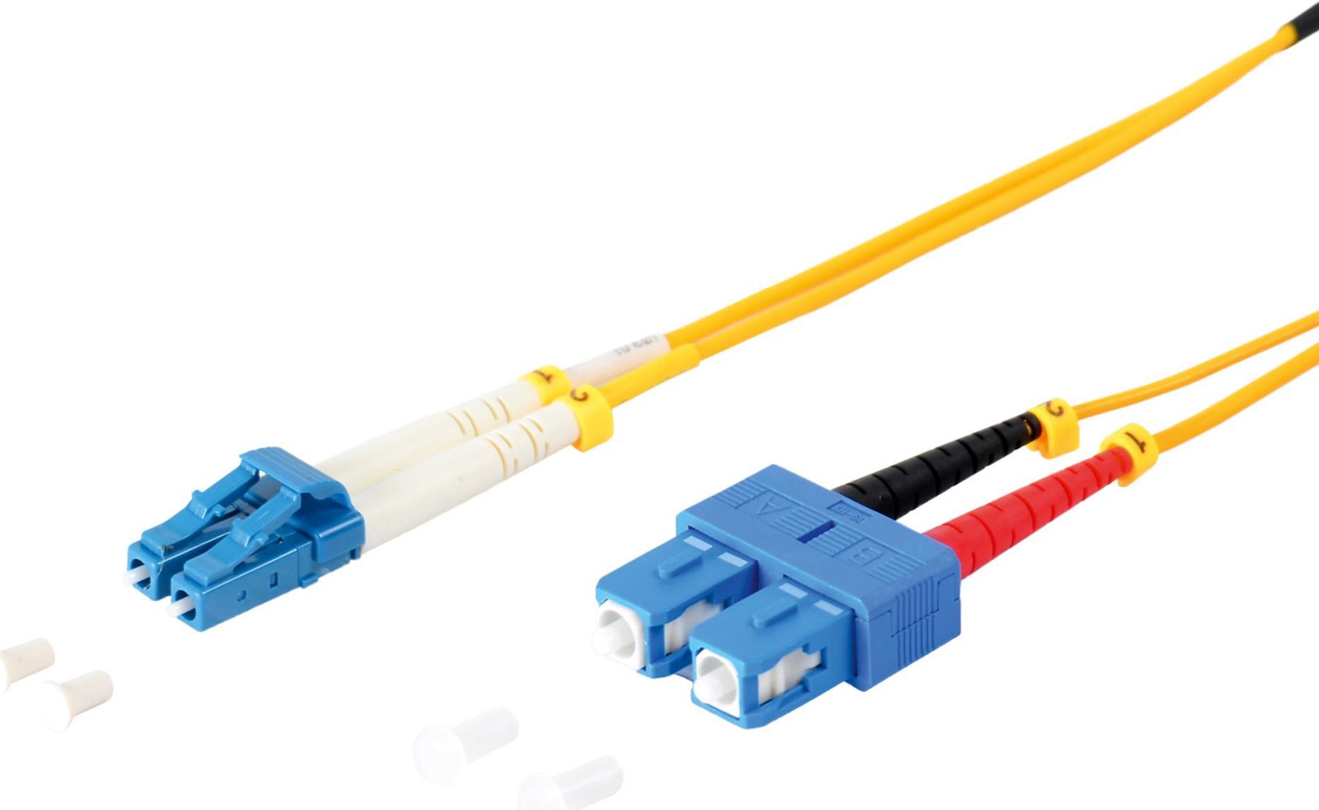 S/CONN maximum connectivity LWL-Duplex Patchkabel LC/SC 9/125µ, OS1/OS2, gelb 1,0m (77808)