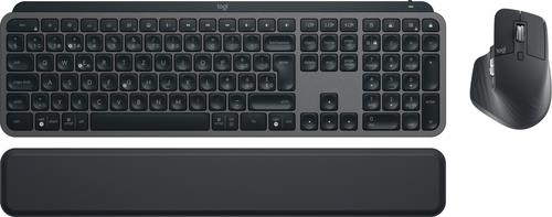 Logitech MX Keys S Combo Tastatur Maus enthalten RF Wireless + Bluetooth QWERTZ Schweiz Graphit (920-011608)
