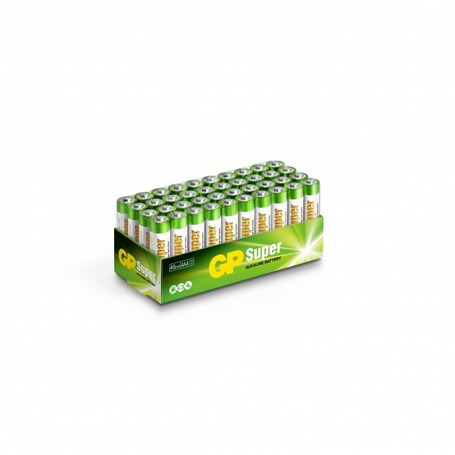 GP Batteries GP Super 24A/LR03 AAA Alkalische Batterie 1,5 V 40er Pack Mehrfarbig