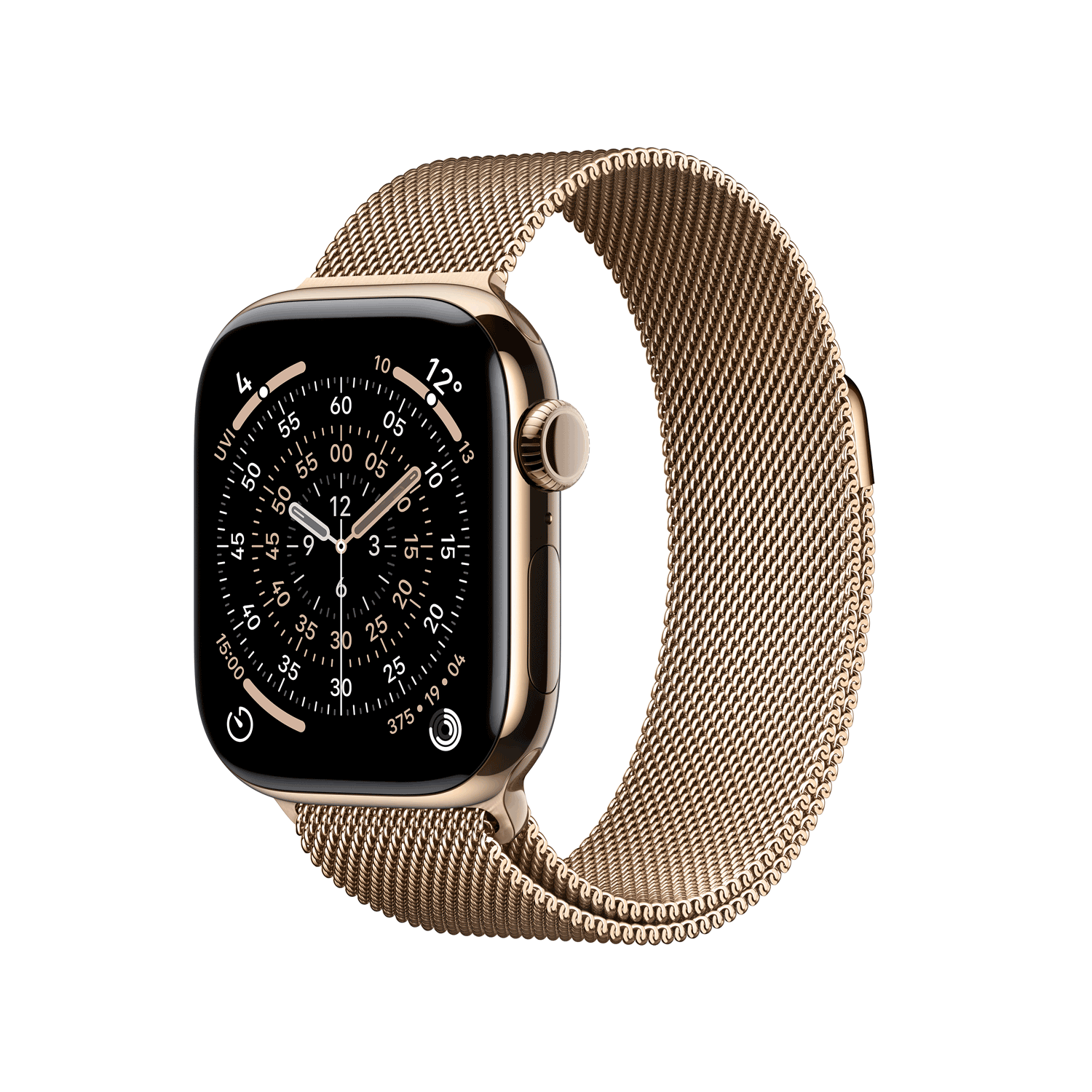 Apple Watch Series 11 GPS + Cellular 42mm Gold Titanium Case with Gold Milanese Loop (MF8Y4ZR/A)