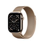 Apple Watch Series 11 GPS + Cellular 42mm Gold Titanium Case with Gold Milanese Loop (MF8Y4ZR/A)