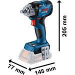 Bosch Professional GDS 18V-330 HC 06019L5002 Akku-Drehschlagschrauber 18 V Li-Ion inkl. 2. Akku, inkl. Ladegerät, inkl. Koffer (06019L5002)