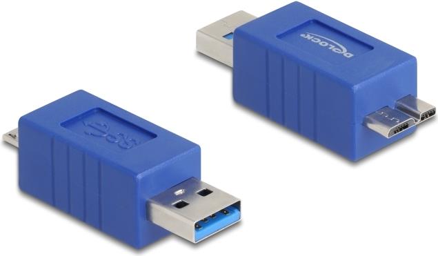 Delock USB 5 Gbps Adapter Typ-A Stecker zu Micro-B gekreuzt (67214)