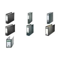 LEITZ Hartpappe-Ordner, 180 Grad, DIN A5 quer, 77 mm,schwarz Einband aus Hartpappe, mit aufgeklebtem Rückenschild (1076-02-00)