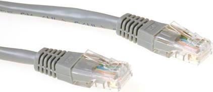 ACT Grey 0.5 meter U/UTP CAT6 patch cable with RJ45 connectors. Cat6 u/utp grey 0.50m (IB8000)