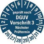 HEIN Industrieschilder HEIN 185659 Prüfpl.DGUV3 NP26-31 bl PF O20mm 500/RO (185659)