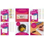 AVERY Textil-Etiketten, 13 x 45 mm, Gesichter, bunt aus Vinyl-Folie, selbstklebend, handbeschriftbar, - 1 Stück (ETVET36E)