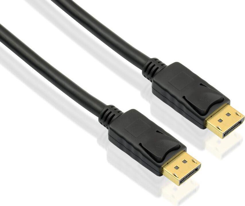 HERWECK Helos Anschlusskabel, DisplayPort Stecker/Stecker, 4K 7,5m, schwarz  DP 1.2 Stecker/Stecker,