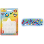 Hama Stiftplatten "Quadrat, Kreis, Sechseck, Herz, Stern" für Bügelperlen midi, im Blister - 1 Stück (00004570)