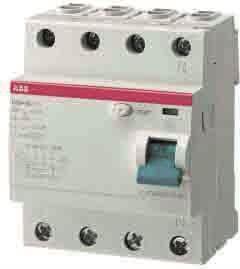 ABB STOTZ-KONTAKT FI-Schutzschalter 4p,Type F, 63A, 30mA F204F-63/0 (2CSF204325R1630)