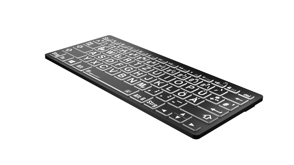 Logickeyboard LKB-LPWB-BTPC-DE Bluetooth Tastatur QWERTZ Schwarz