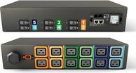 Vertiv Geist Rack PDU, Monitored (Unit Level), EC, 2U, input IEC 60309 230/400V 3x32A, locking outlets (12)C19 (VP4G31A5)