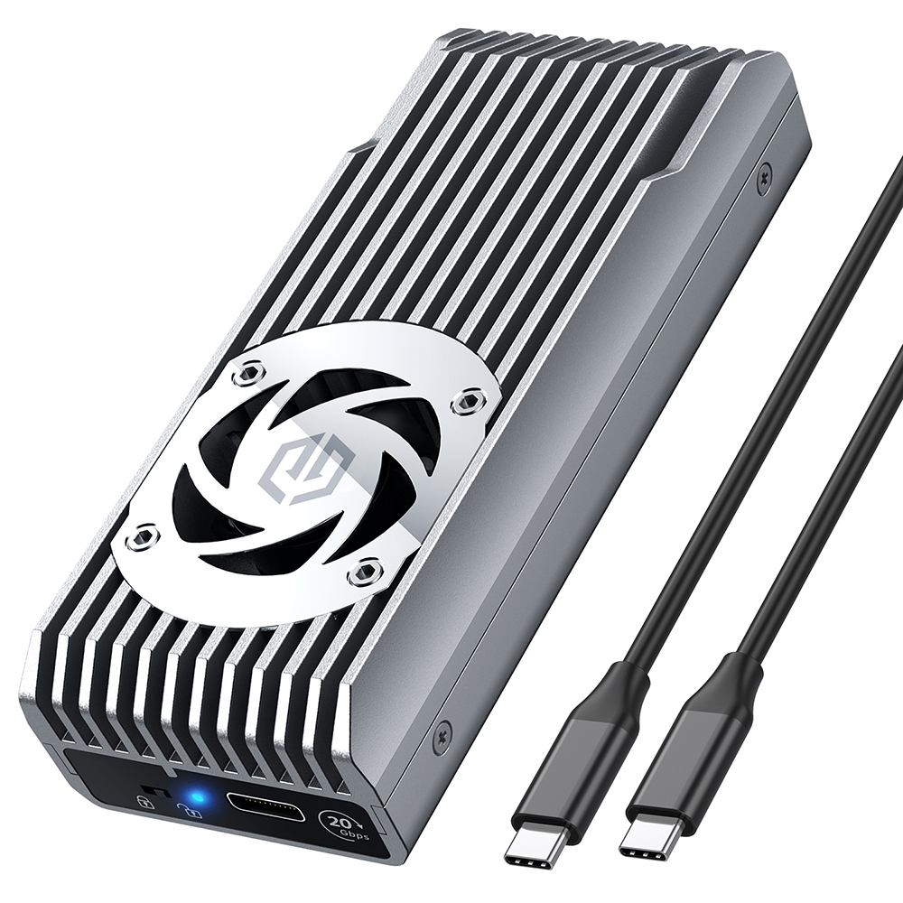 GrauGear G-M206-20G-F externes M.2 NVMe SSD-Gehäuse USB 3.2 Gen 2x2 Grey