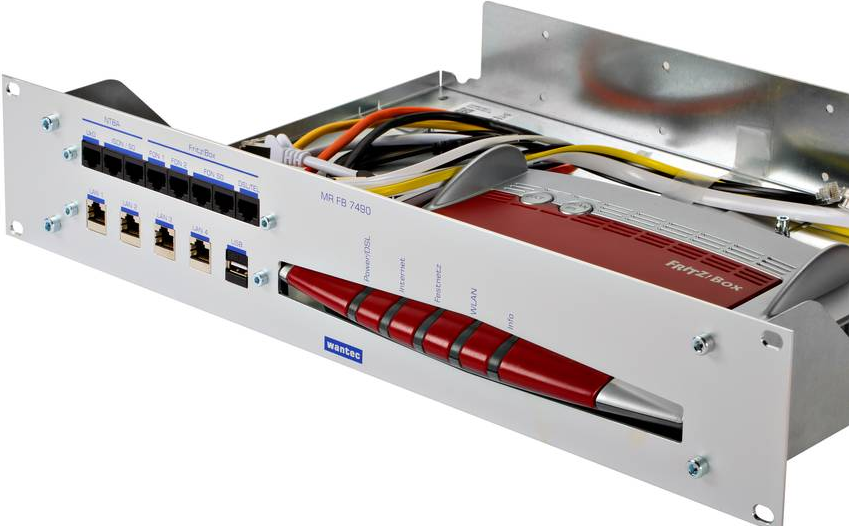 Wantec 2090 Patch Panel 2U 19" RJ-45 USB Typ A Silber