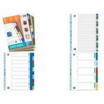 ELBA Kunststoff-Register, Zahlen, DIN A4, farbig, 10-teilig Zahlen: 1-10, aus PP, 0,12 mm, farbige Taben, beschriftbares (02619)