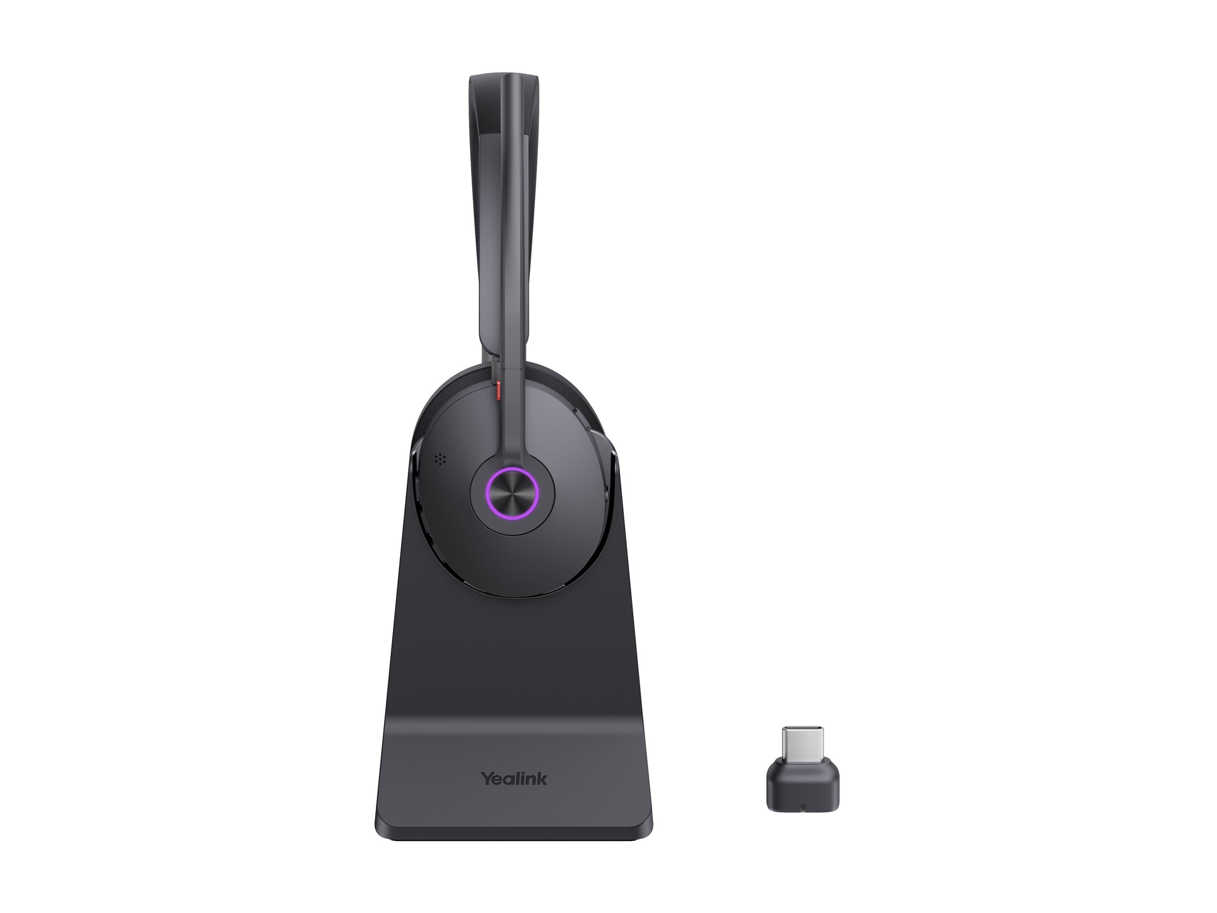 Yealink BH74 Teams Bluetooth Headset mit Ladestation USB-C/A Schwarz