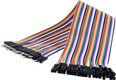 Renkforce Jumper-Kabel Arduino, Banana Pi, Raspberry Pi [40x Drahtbrücken-Stecker - 40x Drahtbrücken-Buchse] 30.00 cm Bunt (RF-4599688)